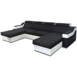 Ecksofa mit Schlaffunktion und Bettkasten Geri U-Form Wohnlandschaft Groß XXL 19