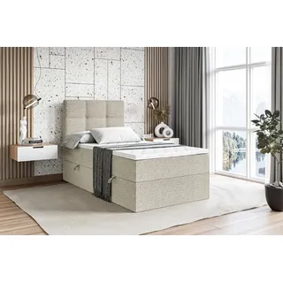 altdecor Boxspringbett 90 x 200 cm H4 Beige