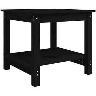 vidaXL Couchtisch Beistelltisch Wohnzimmertisch Sofatisch Teetisch Kaffeetisch Tisch Wohnzimmer Holztisch Schwarz 50x50x45cm Massivholz Kiefer