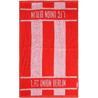1. FC UNION Gästehandtuch Handtuch 2er-Set gestreift in 30 x 50 cm (Rot)