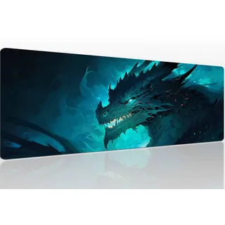 Mousepad Gaming 900x300x4 mm Gaming Mauspad XL Dragon Mauspad Gaming rutschfeste und Wasserabweisend Klein Vernähte Kanten Desk Mat Gaming-Mauspads für Pc Verbessert Präzision und Geschwindigkei A133