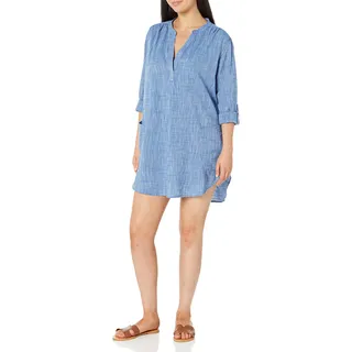 Seafolly Damen Boyfriend Beach Shirt chambray S