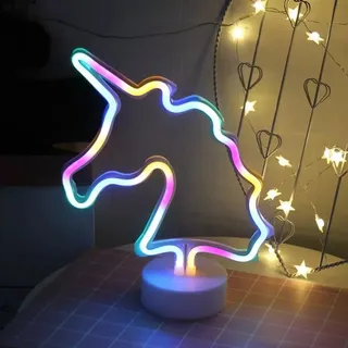 Party LED Neon Lampe Ananas Neonlight Batterie Neonlicht Wandbild Space Deko