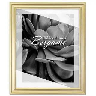 Einzelrahmen Bilderrahmen Bergamo, (1 Stück), 60x80 cm, Gold Schlicht, MDF goldfarben 60 cm x 80 cm