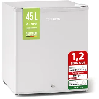STILLSTERN Mini-Kühlschrank E 45L 51 cm hoch Weiß