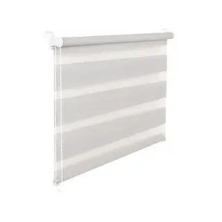 Doppelrollo Duorollo 100 cm breit 200 cm lang grau inkl. Seilzug Fensterrollo Klemmrollo Jalousie