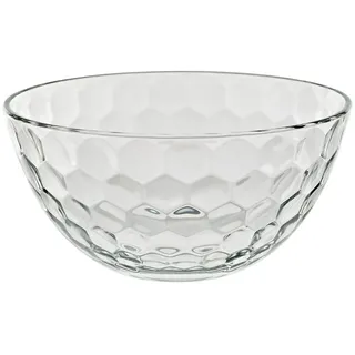 Schale Obstschale Salatschüssel Wabe D 23,5 cm Hochwertiges Glas Moderner Zeitloser Style