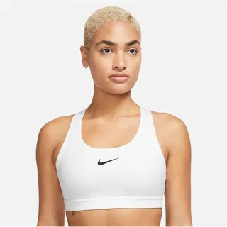 Nike Swoosh Medium Support Padded Sport-BH Damen 100 white/stone mauve/black L