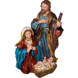 Heilige Familie Maria Josef Jesus Kind Krippenfigur Deko Krippe Figur Skulptur