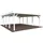 Doppel-Carport 555 x 732 cm Weiß lackiert