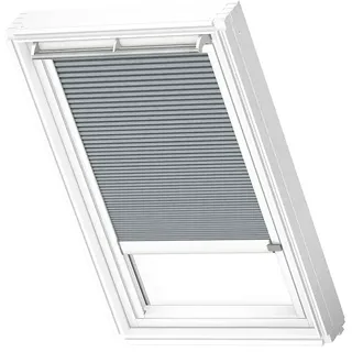 Velux Dachfensterplissee FSC M31 1163KWL  (Farbe: Betongrau - 1163KWL, Farbe Schiene: Weiß, Solarbetrieben)