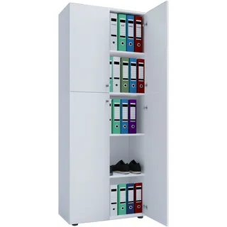 VCM Lona Aktenschrank 70 x 39 x 182 cm weiß
