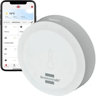 Brennenstuhl Connect Zigbee Temperatur- und Feuchtigkeitssensor TFS CZ 01