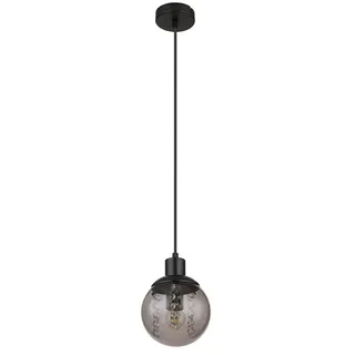 GLOBO LIGHTING Hängeleuchte, Leuchtmittel nicht inklusive, Hängelampe Pendellampe Esstischleuchte Glaskugel Rauch Kristalle grau