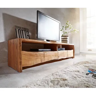 DeLife Live-Edge TV-Lowboard 190 cm 4 Schübe 2 Fächer Akazie Natur