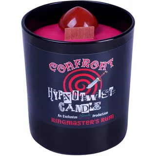 Hypnotwist® Confront Candle | Hypnotische Kristall-Zauberkerze | inkl. Kristall-Kreisel | Duftkerze vegan Sojawachs | Eine natürlich böse Produktion