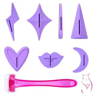 Damen-bikini-trimmer, Bikini-rasierschablone, Tragbar/mehrzweck, Weibliche Privates Bereich Intimes Shaping-tool, 8pcs