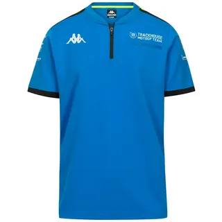 Kappa Acrat Trackhouse Kurzarm-poloshirt - White / Orange Strong / Violet Mid - S