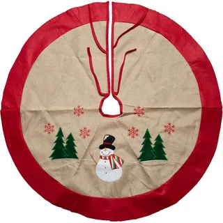 Christbaumdecke Schneemann Weihnachtsbaumdecke 90cm