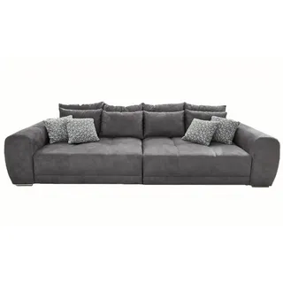 luma-home Big-Sofa, Grau Metall, 4-Sitzer, Füllung: Polyurethan (Pur), einzeln stellbar,Rechteckig, 306x86x134 cm, Wohnzimmer, Sofas / Couches, Sofas, Bigsofas