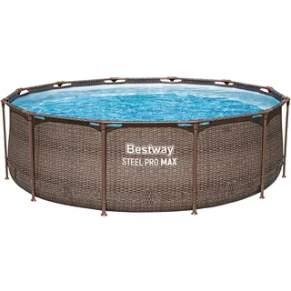 BESTWAY Steel Pro Max Frame Pool Set 366 x 100 cm rattanoptik