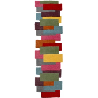 Läufer FLAIR RUGS "Abstract Collage" Teppiche Gr. B/L: 60 cm x 230 cm, 11 mm, 1 St., bunt (multi) Küchenläufer