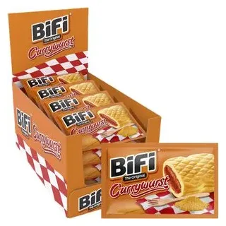 BiFi Fleischsnack Currywurst, herzhafte Salami, je 60g, 20 Stück