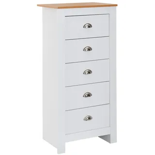 KADIMA DESIGN Sideboard 53 x 114 x 39 cm Weiß / Eiche