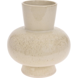 Vase Porzellan Glanzglasur-Finish Ø 19 cm x 22,5 cm Beige