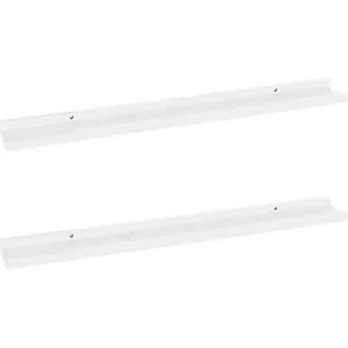 vidaXL Wandregal 80 x 9 x 3 cm Hochglanz-Weiß