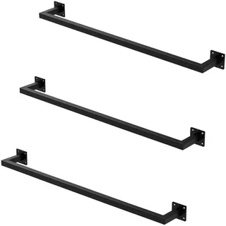 ML-Design Wandgarderobe Kleiderstange Schwarz