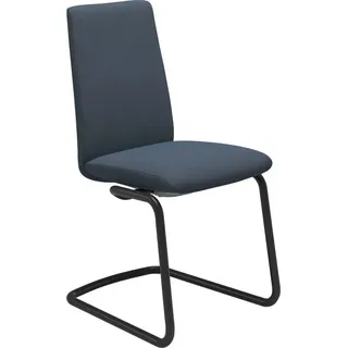 Stressless® Polsterstuhl Laurel, Low Back, Größe M, mit Beinen aus Stahl in Schwarz matt blau