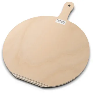 AUPROTEC Pizzaschaufel Holz Pizzaschieber Pizzabrett Birke geschliffen Modell Hendrik: Größe S Ø 26 cm