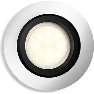 Philips Hue White ambience Einbauspot Milliskin Erw., Intelligenter Einbaustrahler, Bluetooth/Zigbee, Aluminium, LED, Synthetik, GU10 - Silber