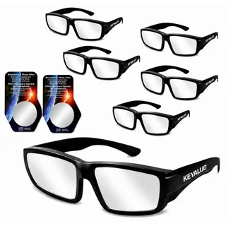 Keyaluo 3/6 Sonnenfinsternis Brille,EN ISO 12312-2:2015(E) & CE-zertifiziert,AAS-zugelassen 2026,Sonnenfinsternis Brillen robuste Kunststoff-Brillen für die direkte Sonnenbeobachtung