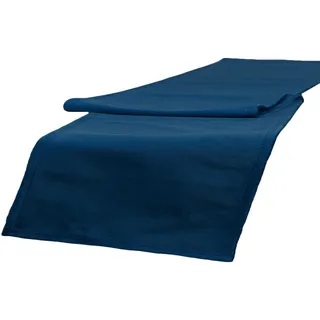 beties Samt&Sonders Tischläufer ca. 40x140 cm dekorativer Jeansnaht, aus deutschem Unternehmen in hochwertiger Qualität, Farbe: Admiral-blau