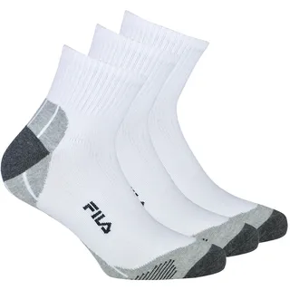Fila Socken FILA QUARTER UNISEX SOCKS MULTISPORT 3er Pack Weiß 35-38