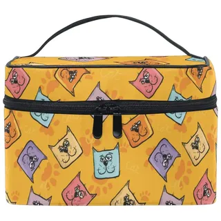 Süßer Hund Hündchen Makeup Tasche Organizer Kosmetikkoffer Kosmetiktasche Kulturbeutel Groß Bag für Mädchen Frauen Damen