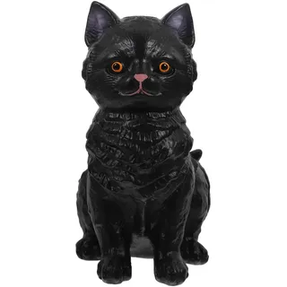 Toyvian Realistische Katzenfigur Aus Weichem Gummi 5.91X4.33X3.15In Kleine Katzenstatue Für Garten Balkon Schlafzimmer Und Schreibtisch Dekoration Lebensechte Katzen Deko Figur
