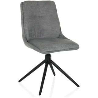 hjh living Polsterstuhl Tarviso I Polyester grau drehbar