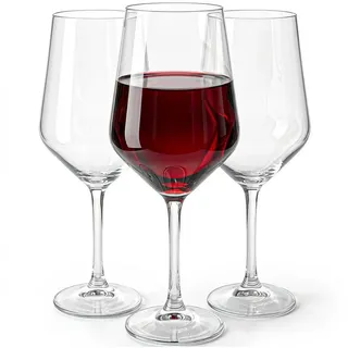KONZEPT Weinglas 6er-Set 580 ml – Große dünnwandige Gläser für optimale Aromaentfaltung, 6-tlg., Elegante Form – ideal für Rotwein