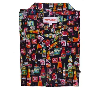 KAMRO Hawaiihemd schwarz 5XL