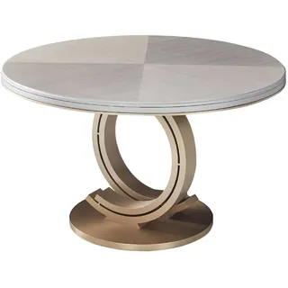 JVmoebel Esstisch Designer Esstisch aus Holz und Edelstahl für modernes Esszimmer, Made in Europa goldfarben