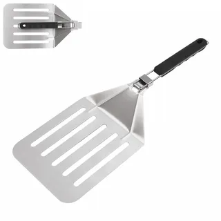 Pizzaschieber - 55*20cm - Faltbarer Griff - Perforierte Edelstahl Pizzaschaufel zum einfachen Einschieben des Pizzateigs - Perfekt als Backofenzubehör, Pizzastein, Pizzaschäler für Hobby Pizzabäcker