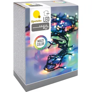 Spetebo LED Weihnachts Lichterkette bunt - 40 LED / 6 m - Deko für Außen