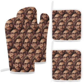 Witzige Ofenhandschuhe mit eigenem Motiv - Personalisierte Topflappen - Gestalten Sie jedes beliebige Bild oder Foto auf einem Backhandschuh Das perfekte lustige Geschenk (2)