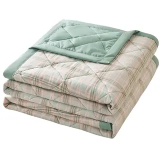 FANSU Tagesdecke Bettüberwurf Steppdecke Mikrofaser Doppelbett Einselbetten Tagesdecken Gesteppt Bettwäsche Sofaüberwurf Wohndecke Bettdecke Stepp Gesteppter Quilt (Buntes Grün,180x200cm)