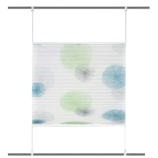 Clever-Kauf-24 GmbH Klemmfix Plissee Rawlins grün blau | Up an Down | 8 Verschiedene Größen | (BxH 80x130cm)