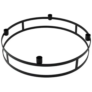 Kaheku Kerzenhalter Kaheku, Kerzenring Topino schwarz 42 Ø 9h für 4 Stabkerzen, 1199000613 (1 St)