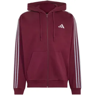 adidas Essentials 3-Streifen Fleece Kapuzenjacke team maroon 2/slate M